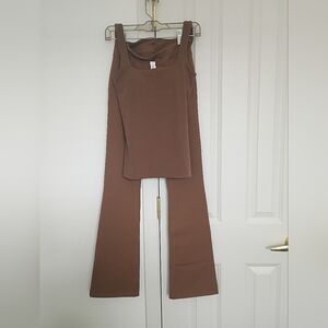 ALO Yoga Brown Flare Jumpsuit